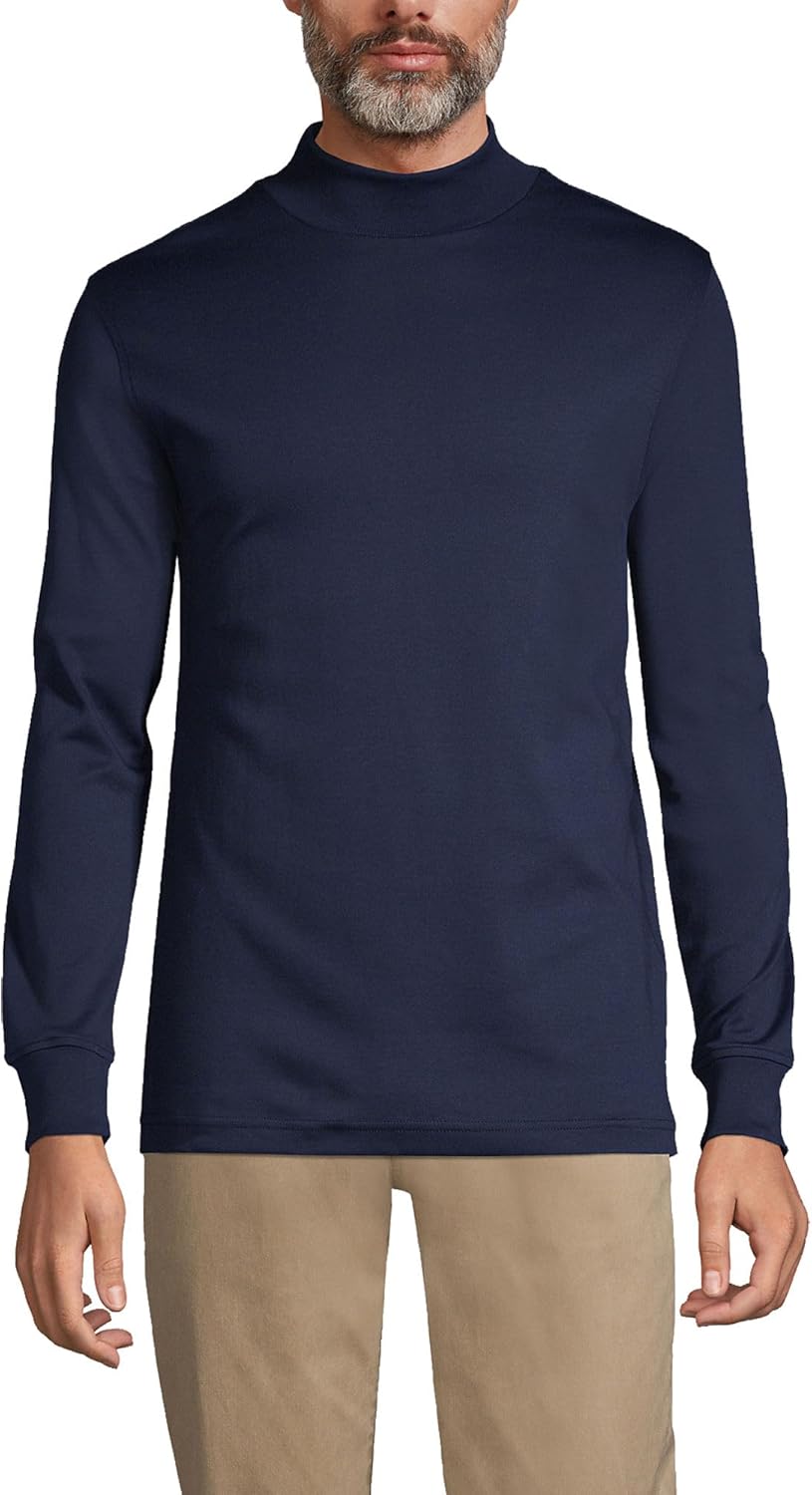 Lands' End Men's Supima Cotton Mock Turtleneck Shirt Review