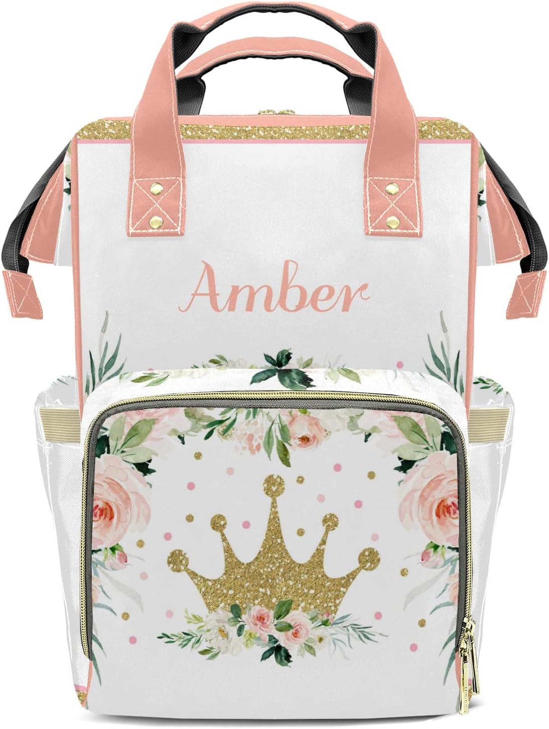 Pink Customized Diaper Bag for Stylish Mom