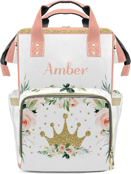 Pink Customized Diaper Bag for Stylish Mom
