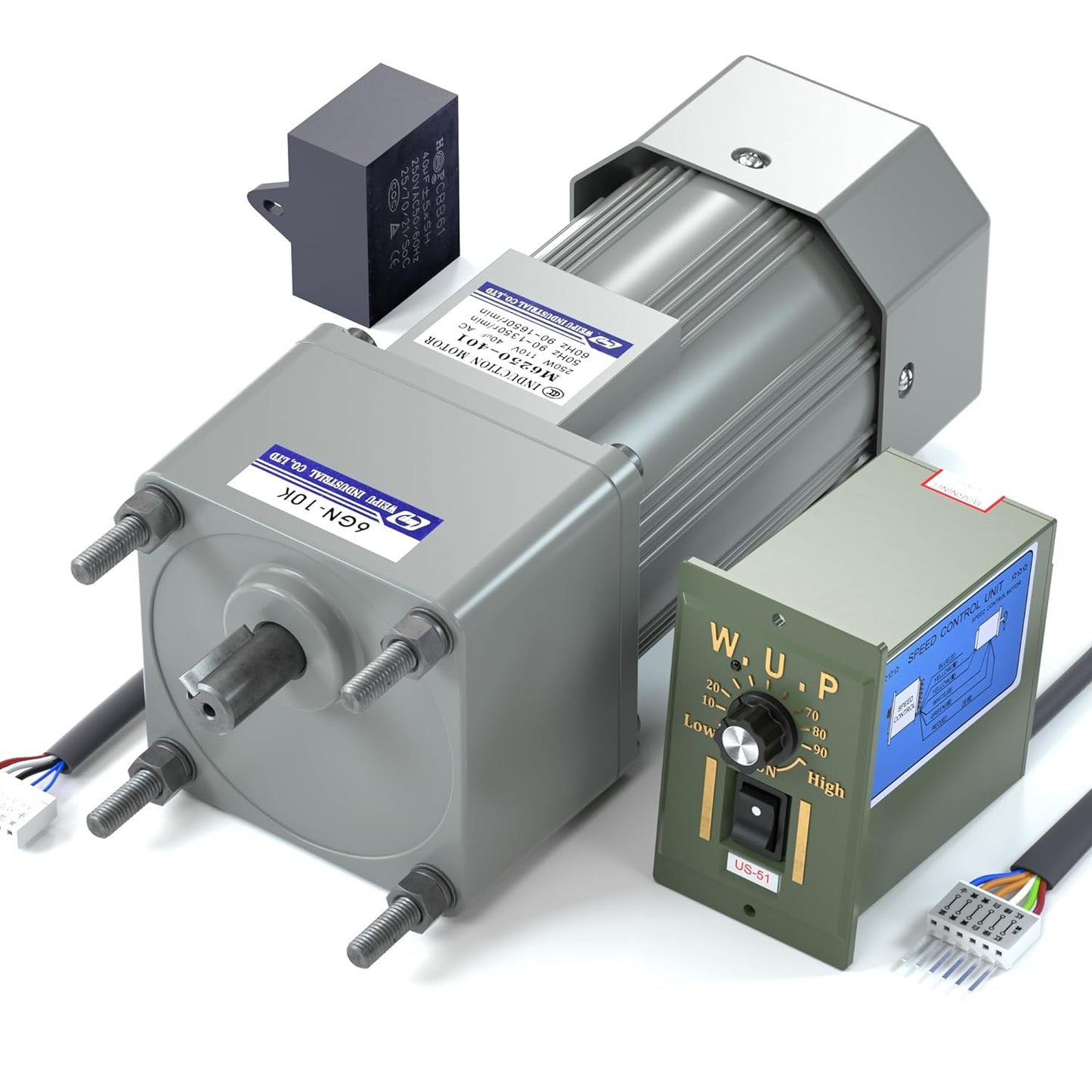 High Torque AC Motor with Speed Controller and Gear Box