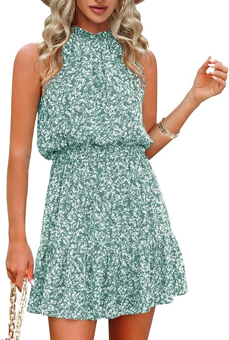 Summer Dress for Women Chiffon Blouses and Ruffle Romper