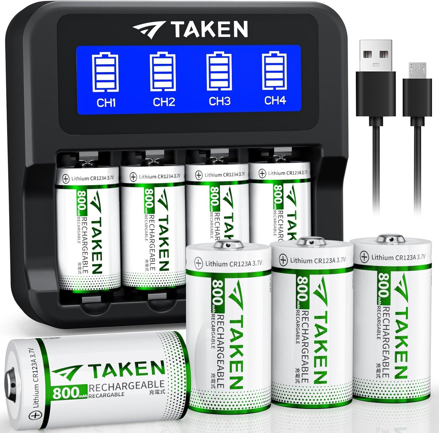 CR123A Rechargeable Batteries with Charger for Arlo Cameras
