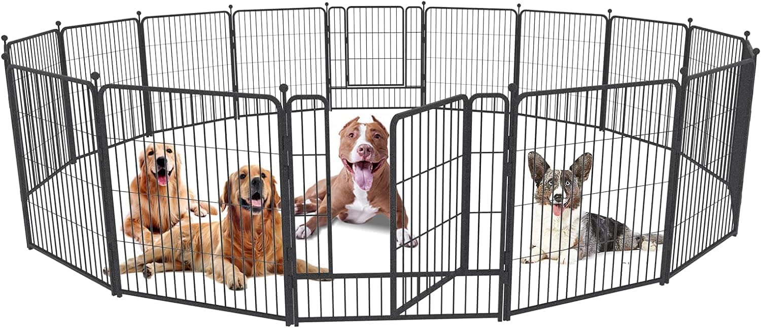 Heavy Duty Dog Playpen for Indoor and Outdoor Use, 40 Inch
