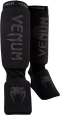 Venum Kontact Shinguards Black/Black One Size - Comfortable Protection