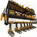 Power Tool Organizer 7-Drill Wall Rack - Heavy Duty Storage