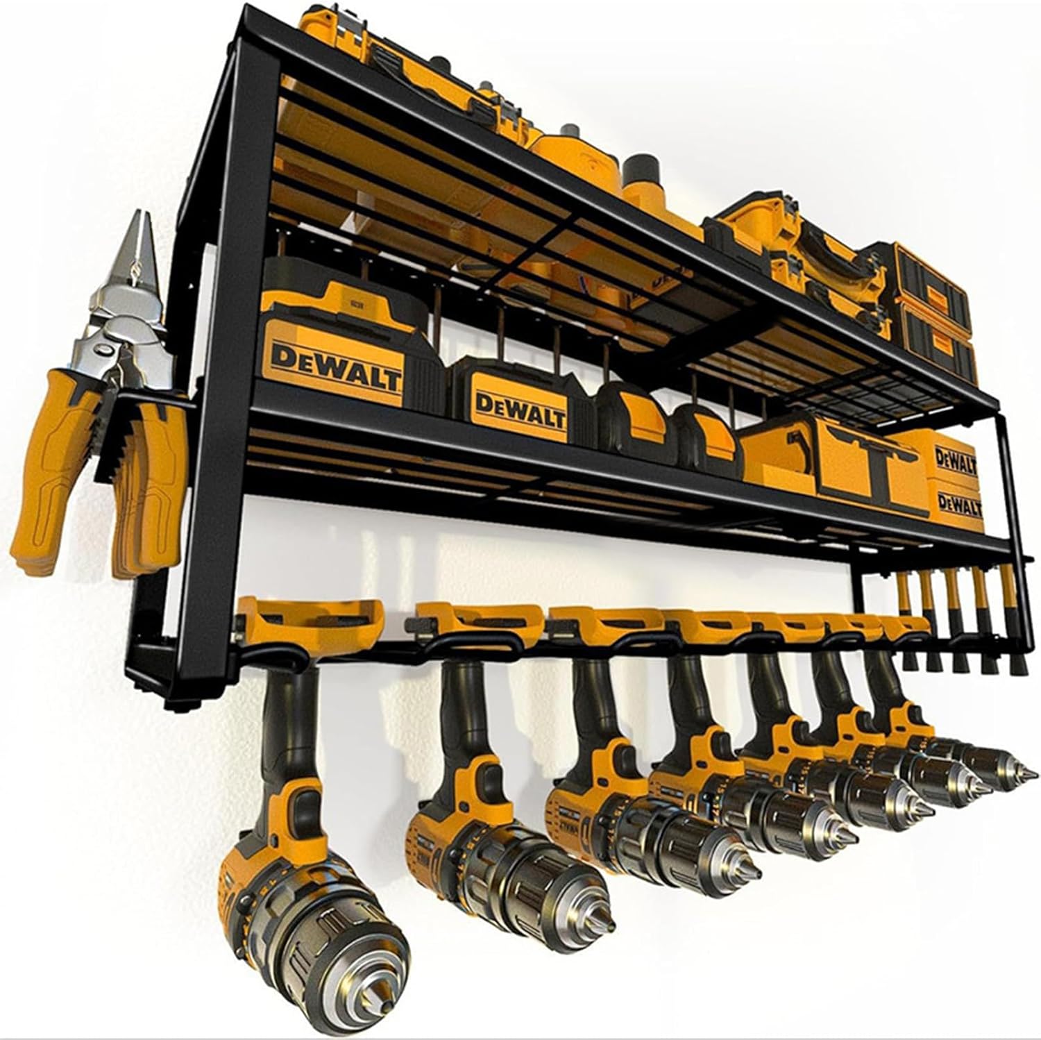 7-Drill Metal Tool Organizer - Garage Storage Solution by Nafenai