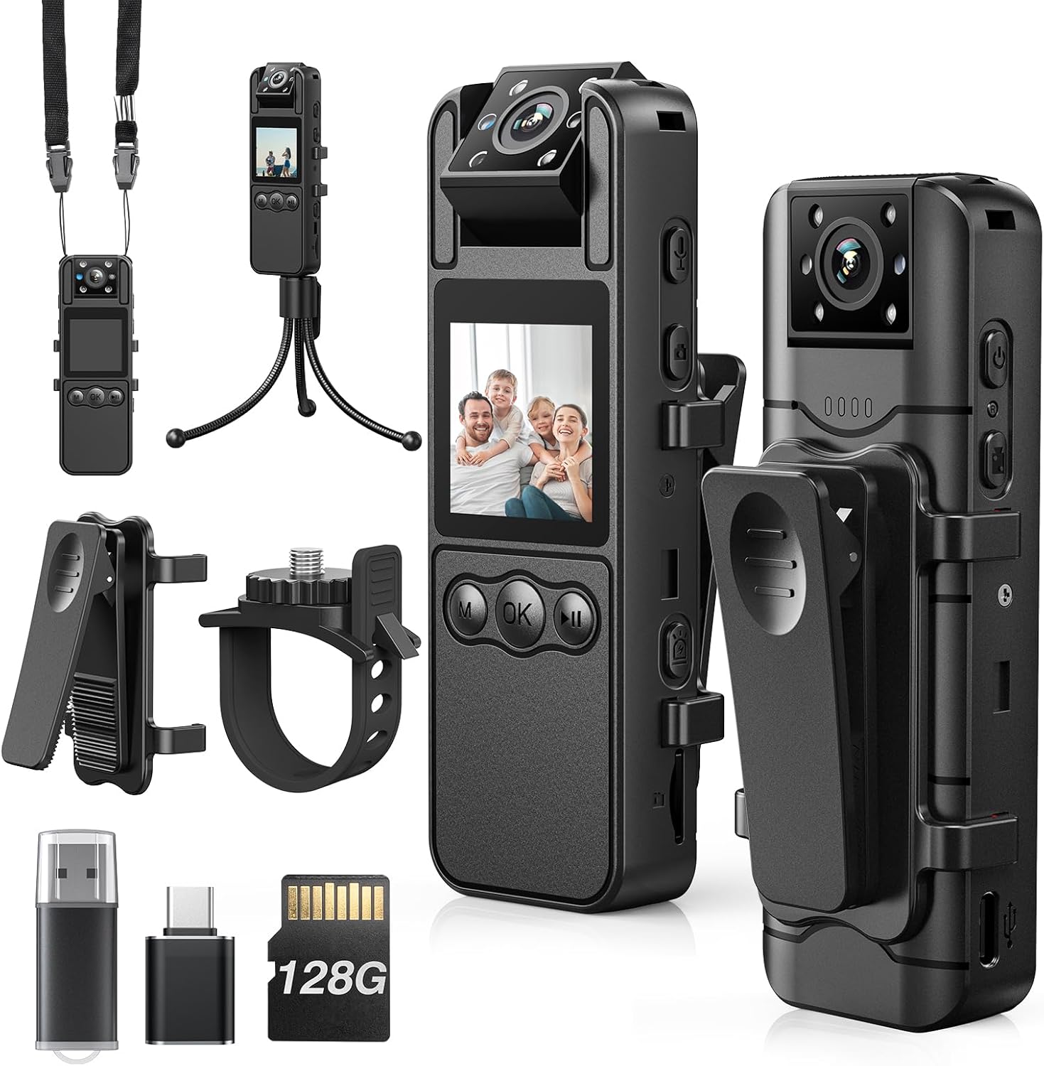 Z11 Body Camera with Night Vision and 180 Rotating Lens