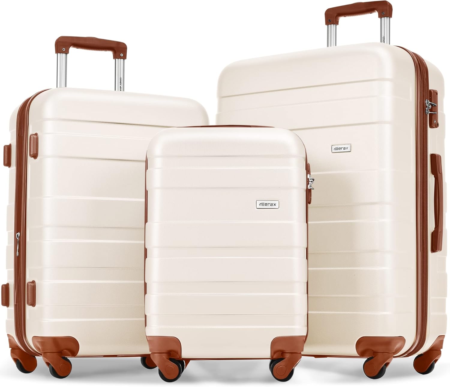 Merax Luggage 3 Pcs ABS Hardside Set with TSA Lock