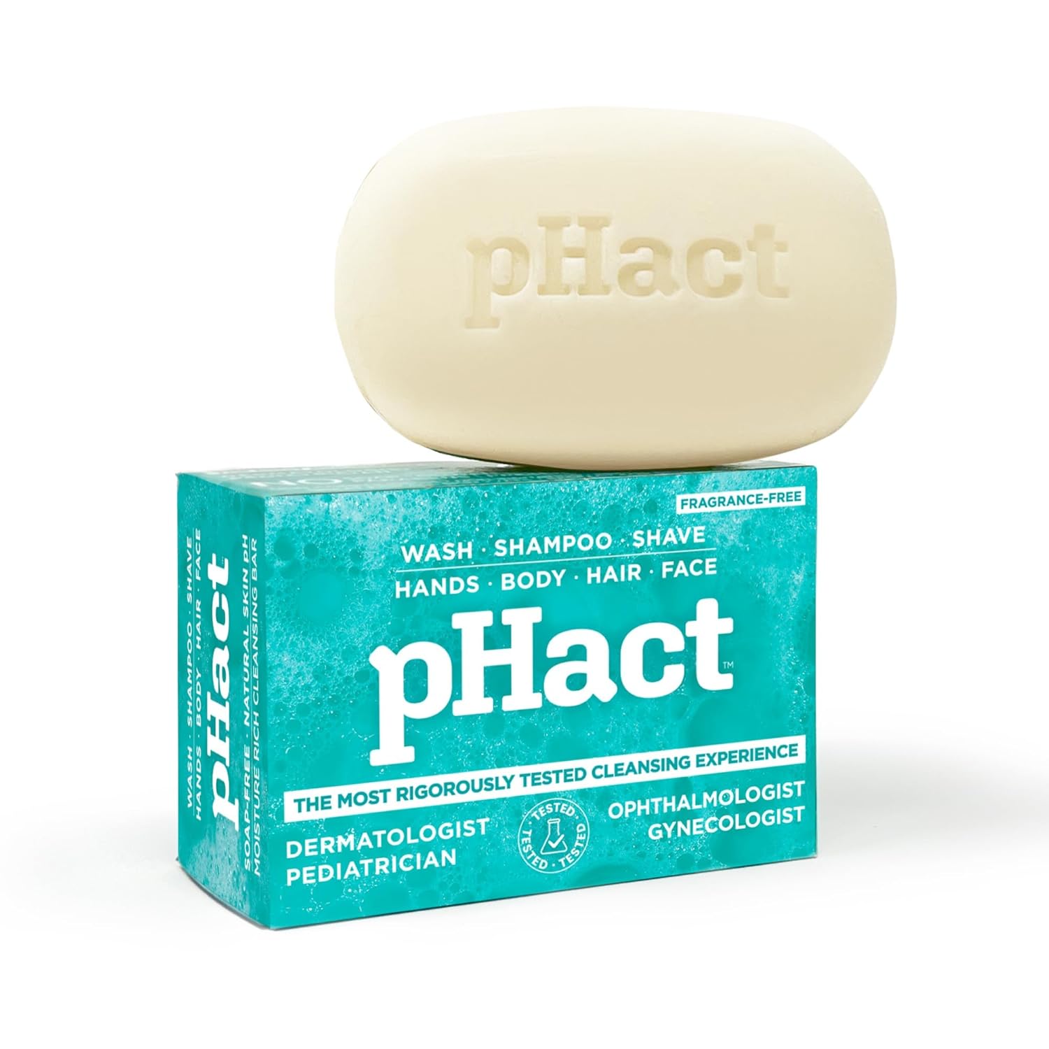 pHact Moisture-Rich Soap-Free Cleansing Bar for All Skin Types