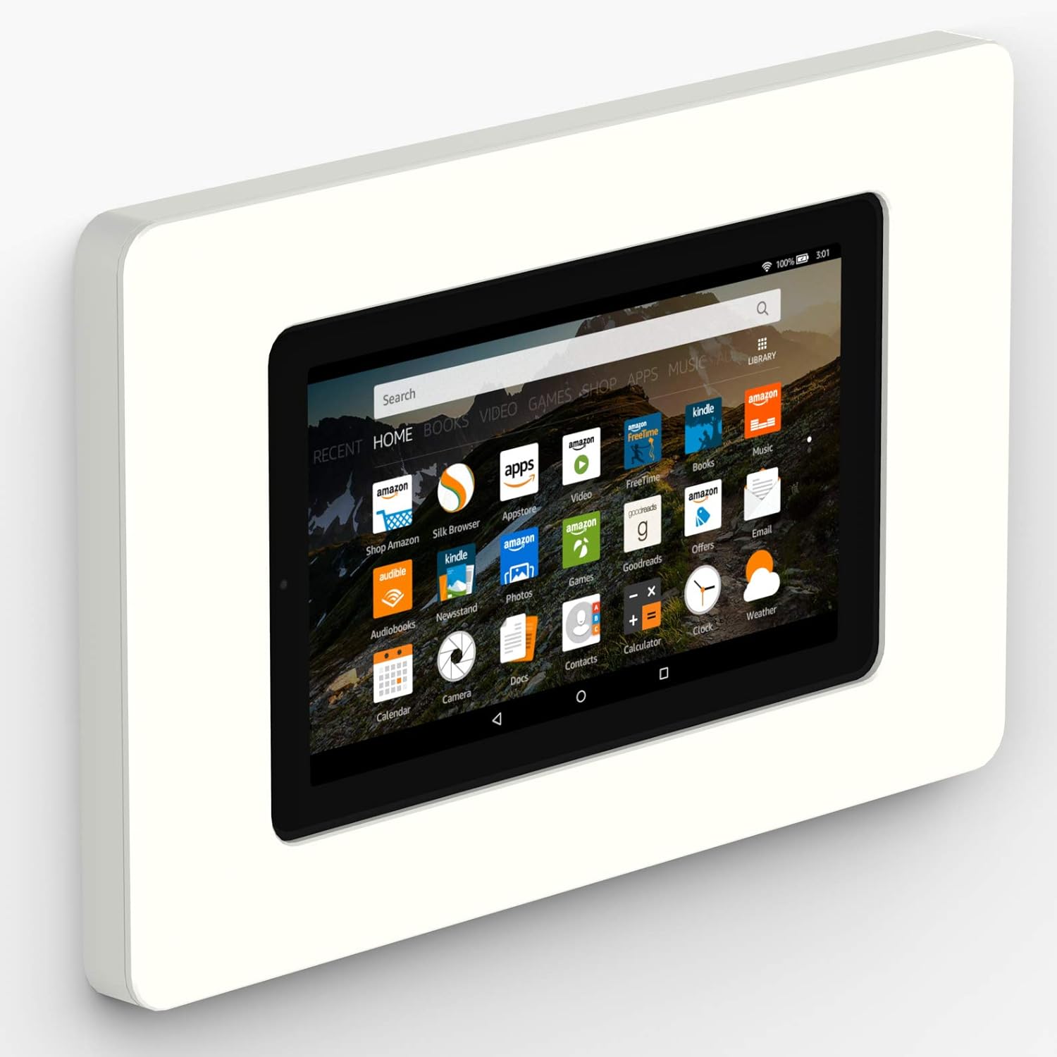 VidaMount On-Wall Tablet Mount for Fire 7in 7th/9th Gen - White