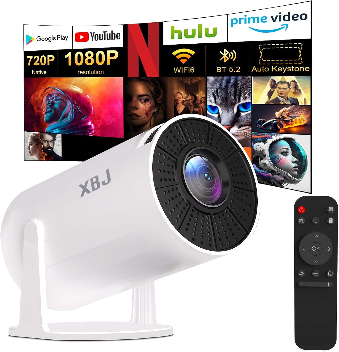 Portable 1080P Mini Projector with Wifi & Bluetooth - Ultimate Home Entertainment