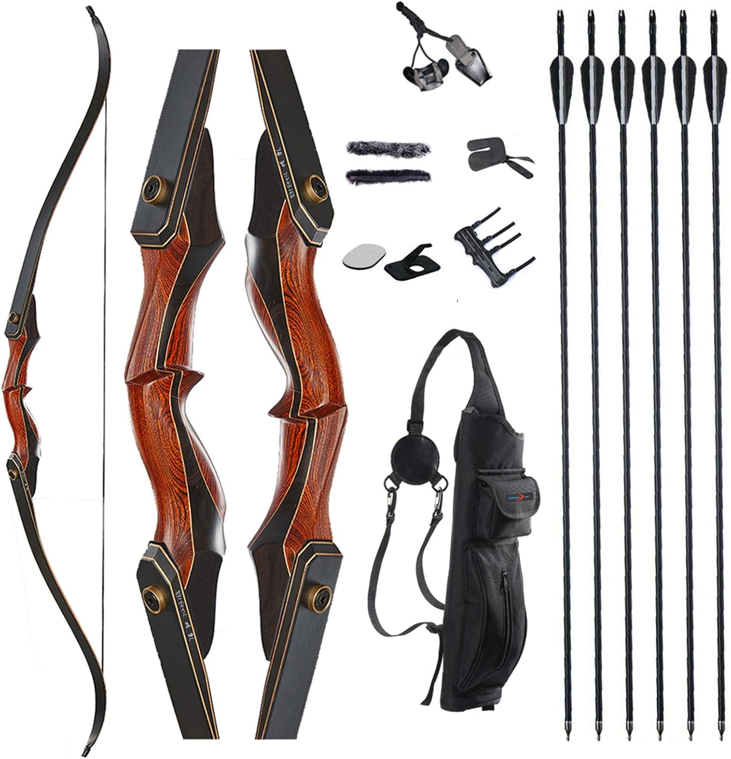 TOPARCHERY 60in Takedown Recurve Bow and Arrow Set for Adults