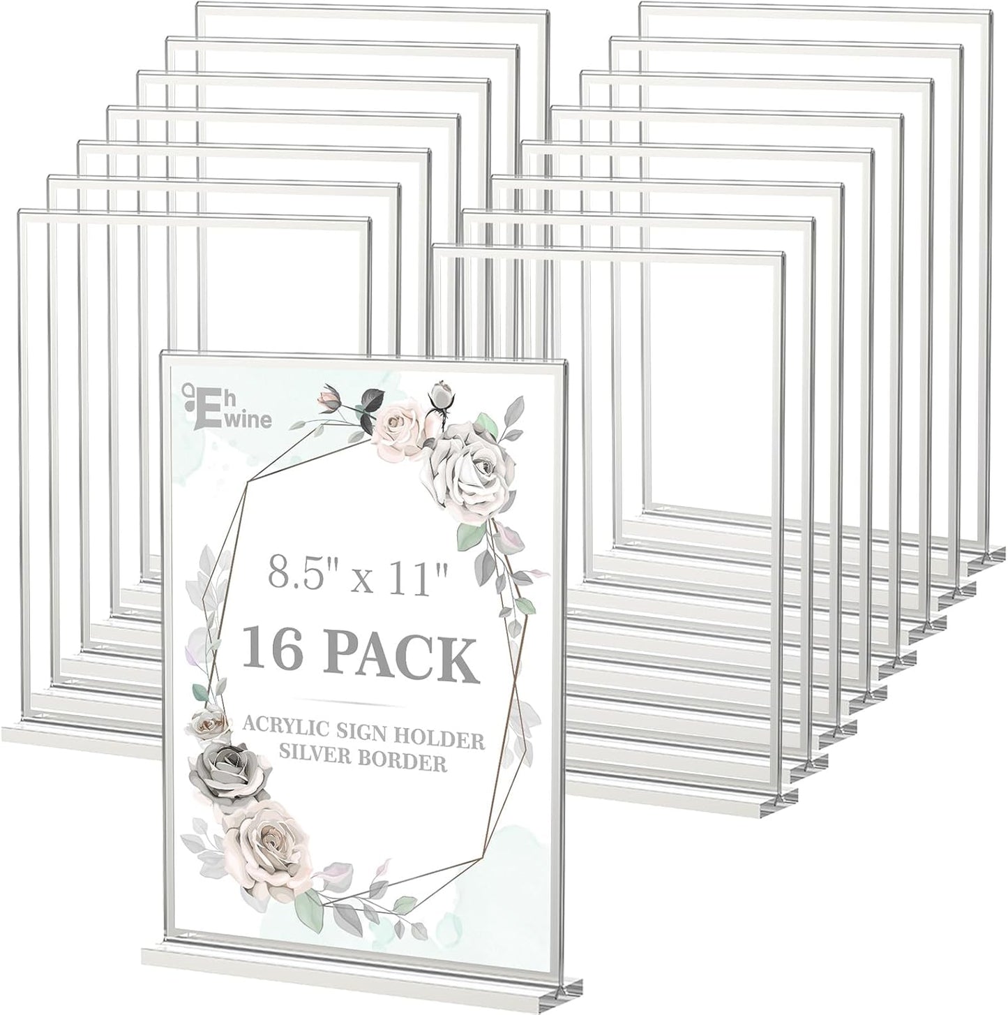 EHWINE 16 Pack Acrylic Sign Holder for Stylish Displays
