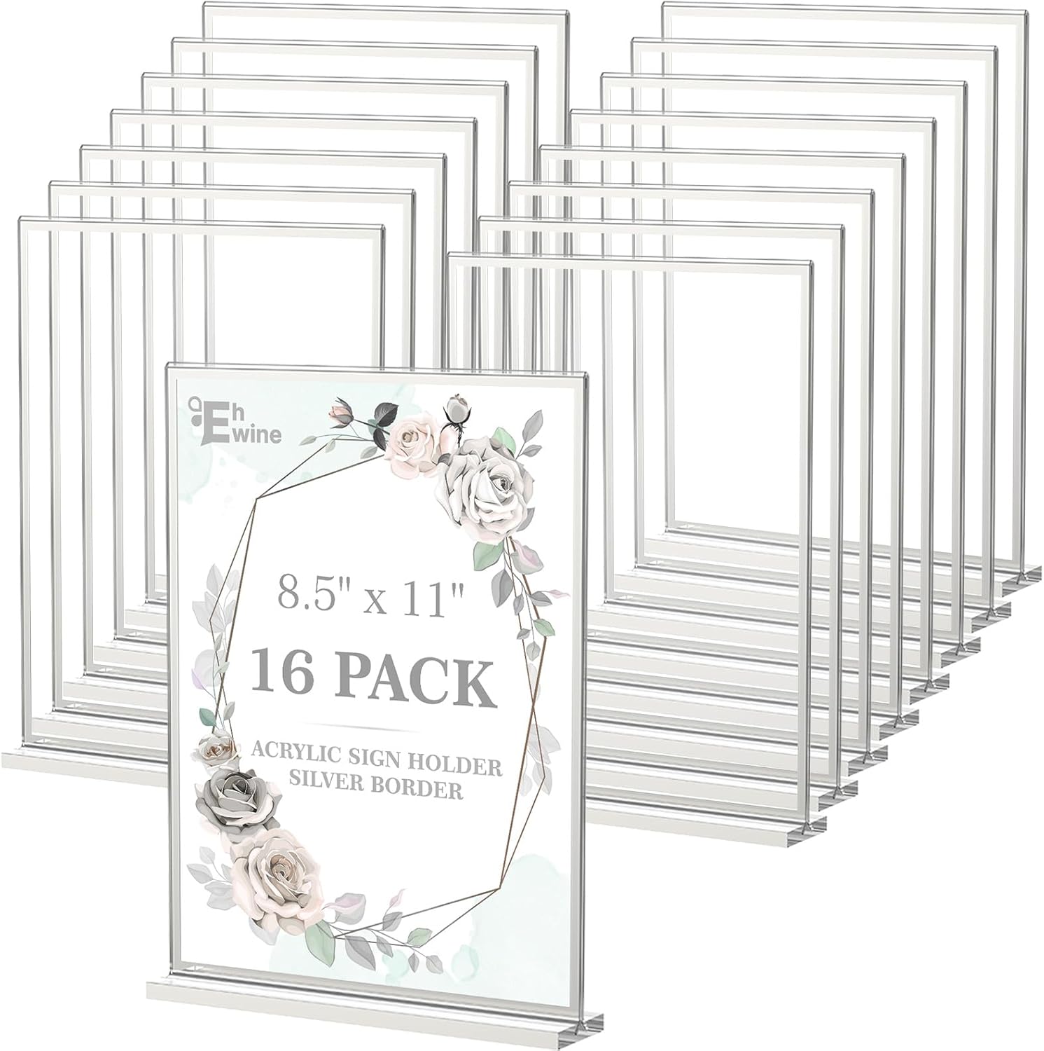 EHWINE 16 Pack Acrylic Sign Holder for Stylish Displays