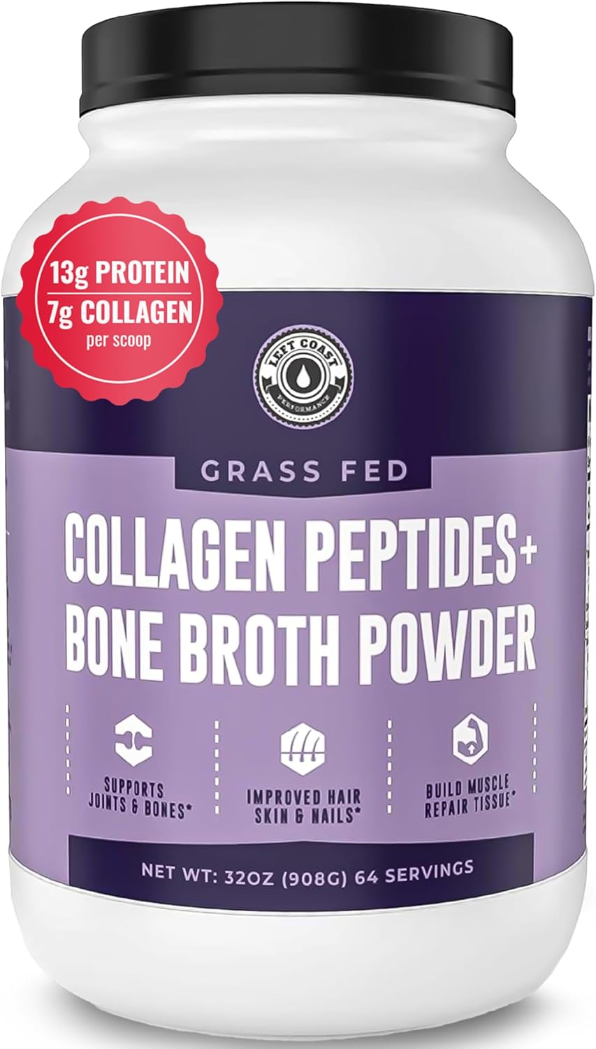 Left Coast Performance Collagen Bone Broth Powder for Health