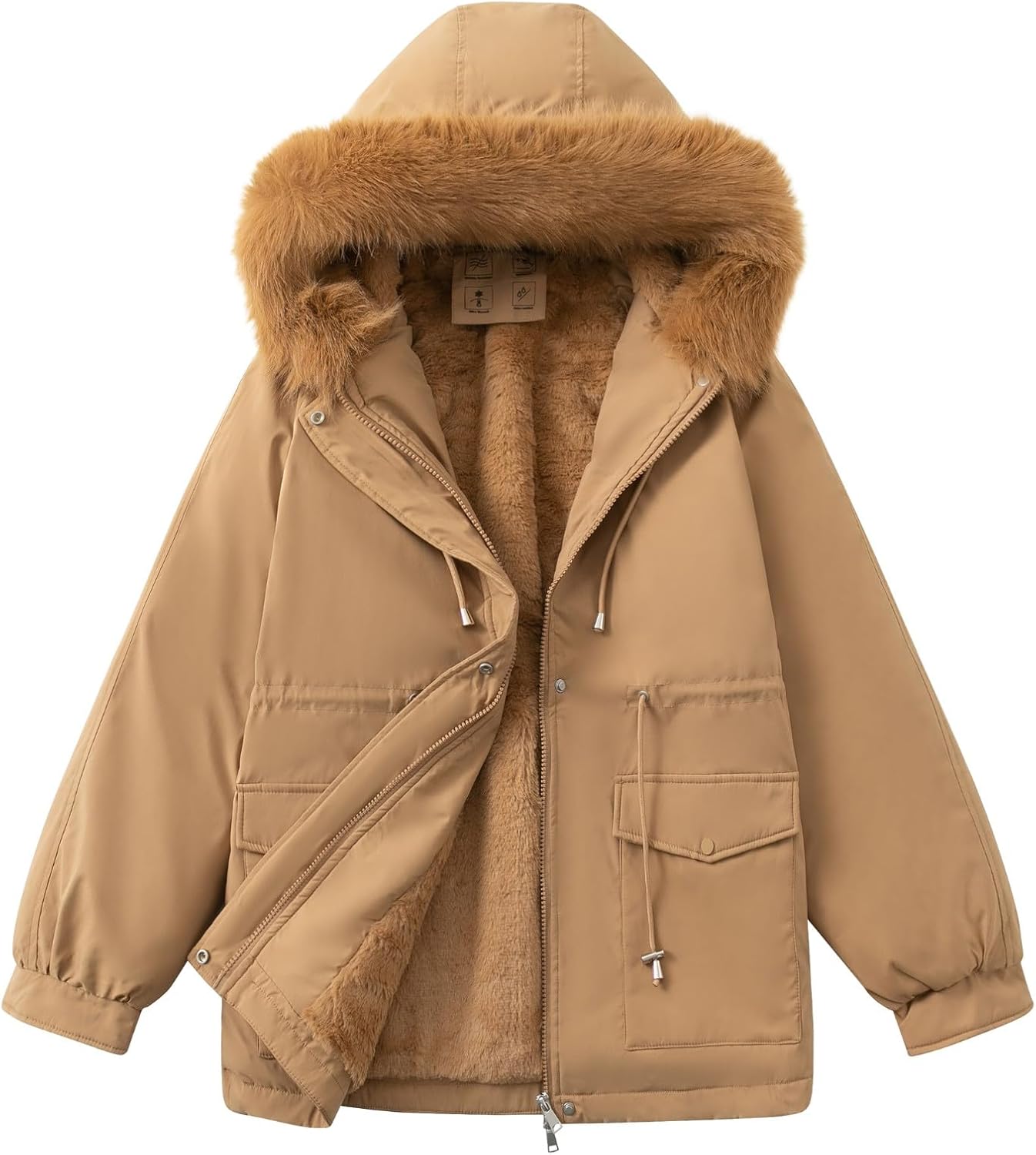 Faux Fur Winter Coats for Women - Stylish Puffer Jacket