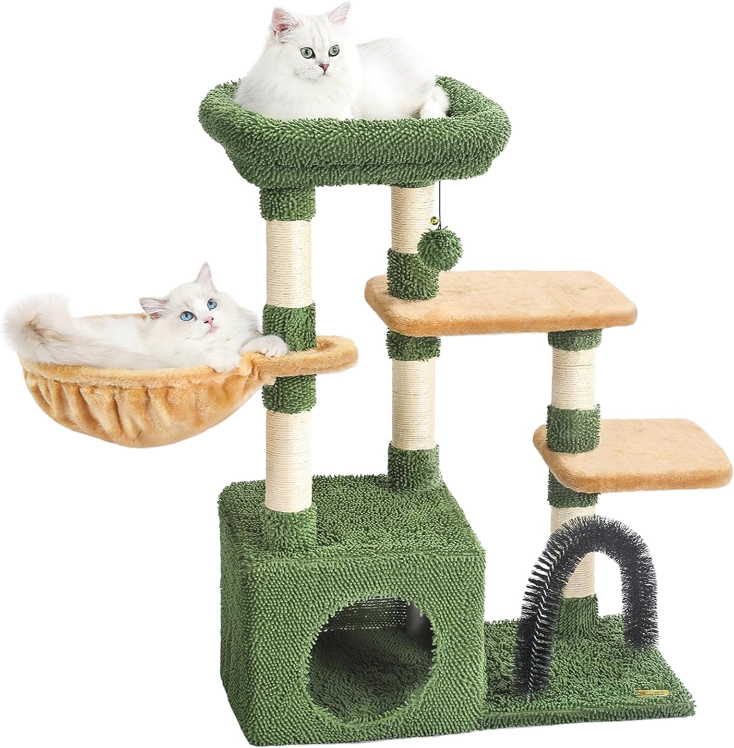 32in Cactus Cat Tree for Indoor Cats - Multi-Level Cat Tower