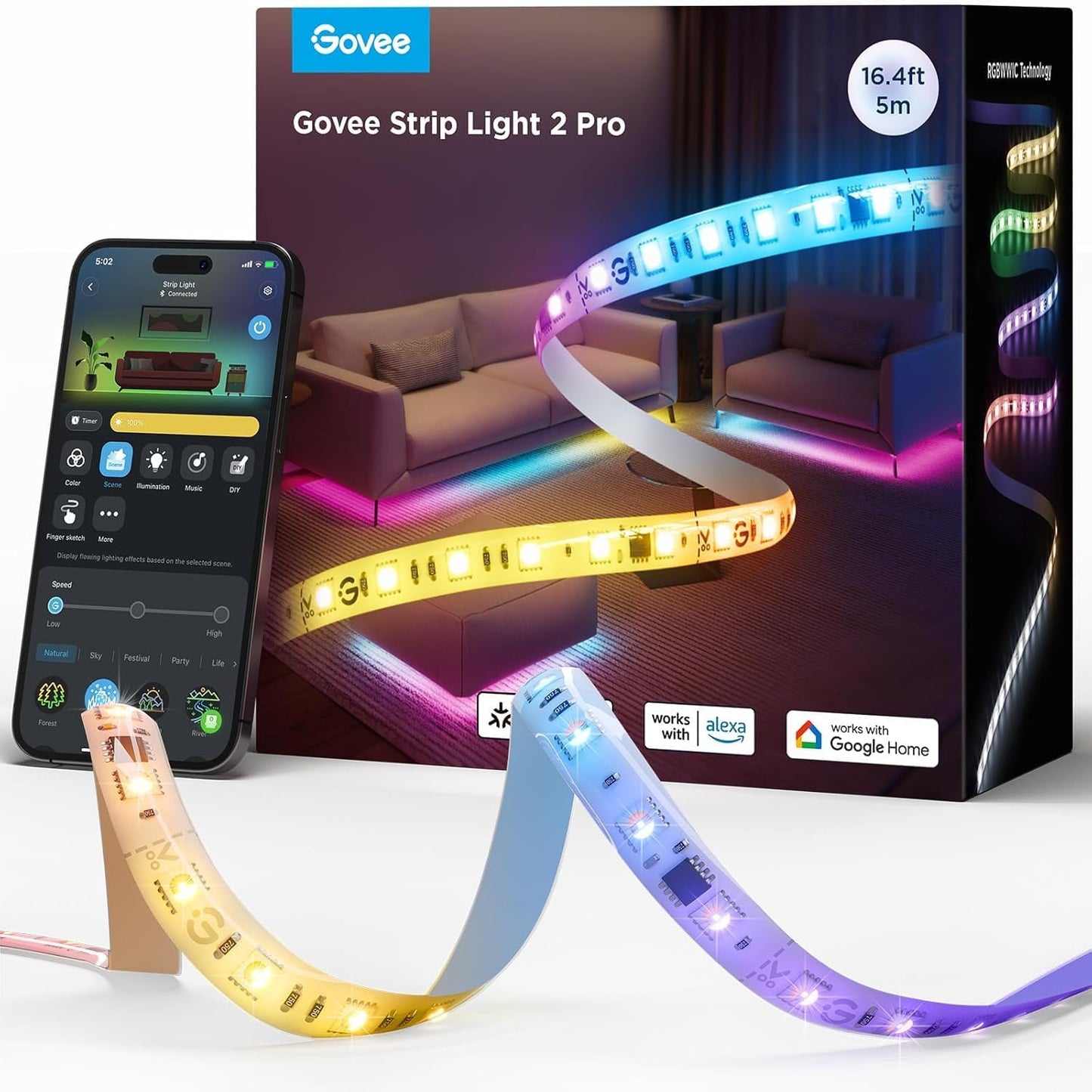 Govee RGBIC Strip Light 2 Pro: Smart LED Lights for Home Decor