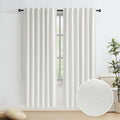 Blackout Linen Curtains 50 x 72 in Pair - Energy Smart Light Blocking