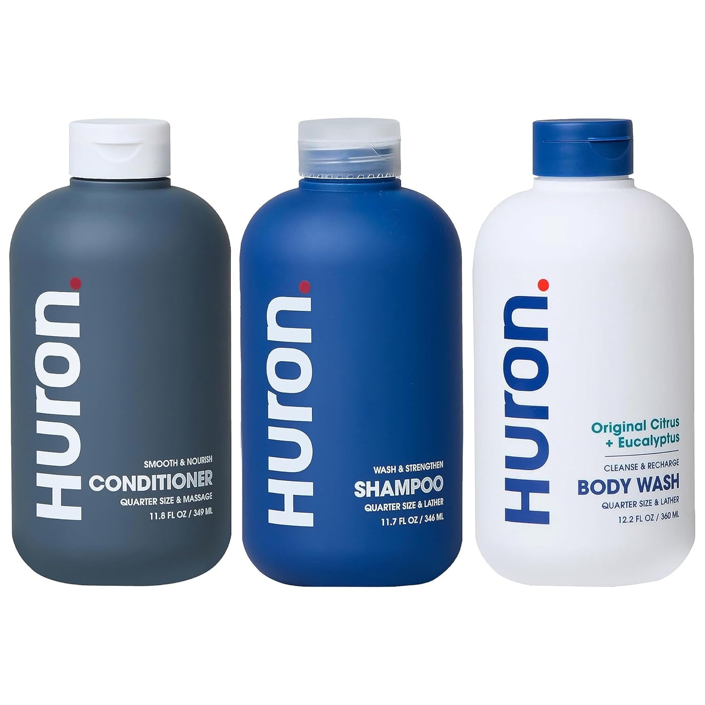 Huron Shower Kit - Hydrating Shampoo, Conditioner & Body Wash