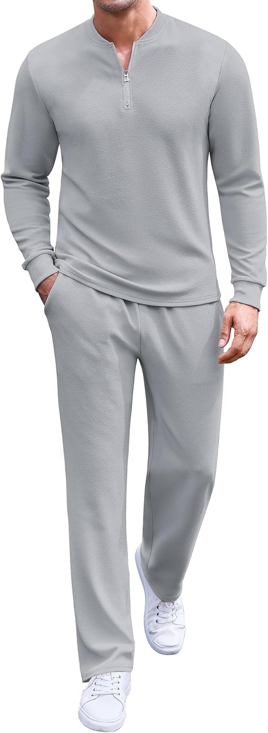 COOFANDY Men's 2 Piece Tracksuit Set for Casual Sports Outfits
