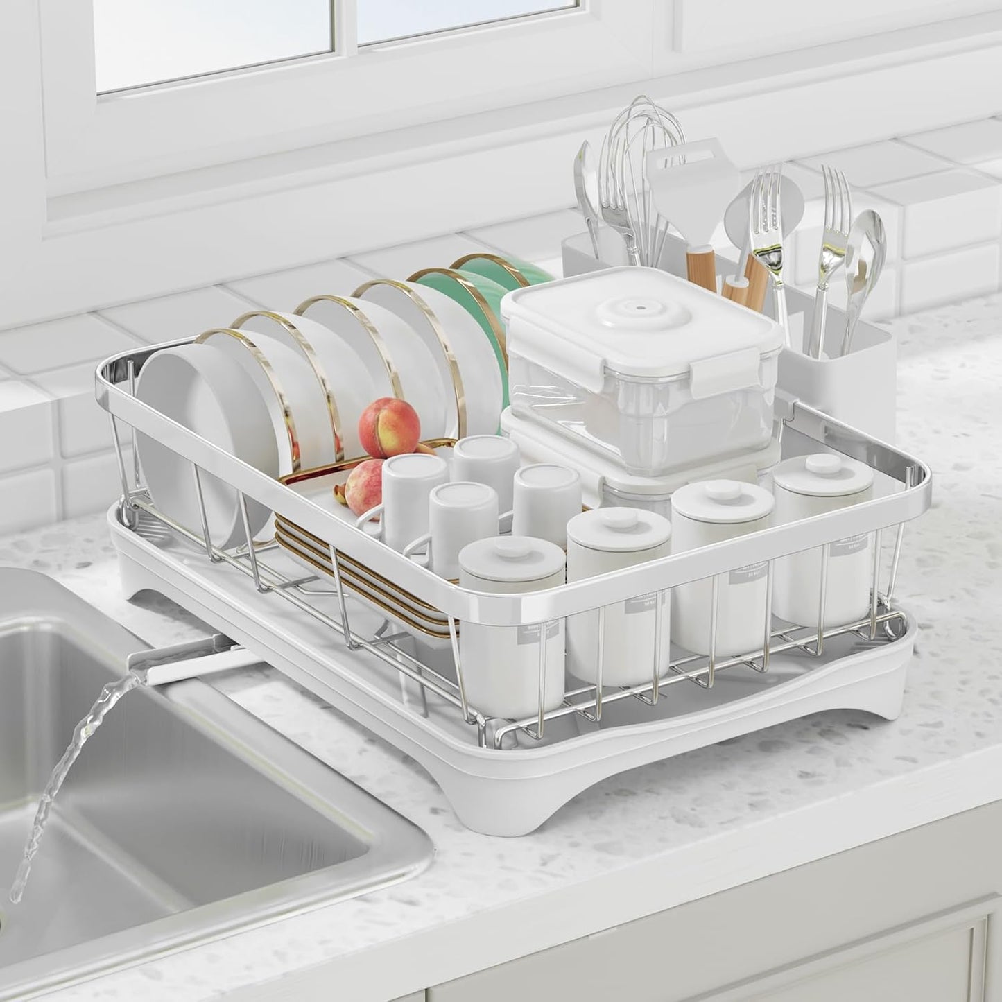 Dish Drying Rack 304 Stainless Steel for Kitchen Counter Use