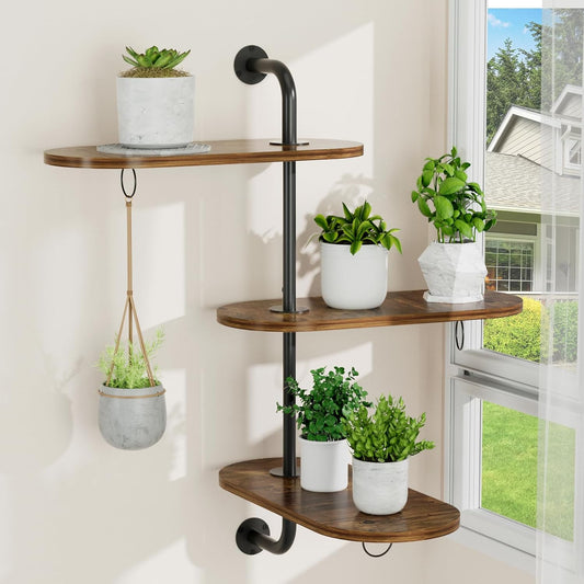 Rotating Window Plant Shelves for Indoor and Outdoor Use