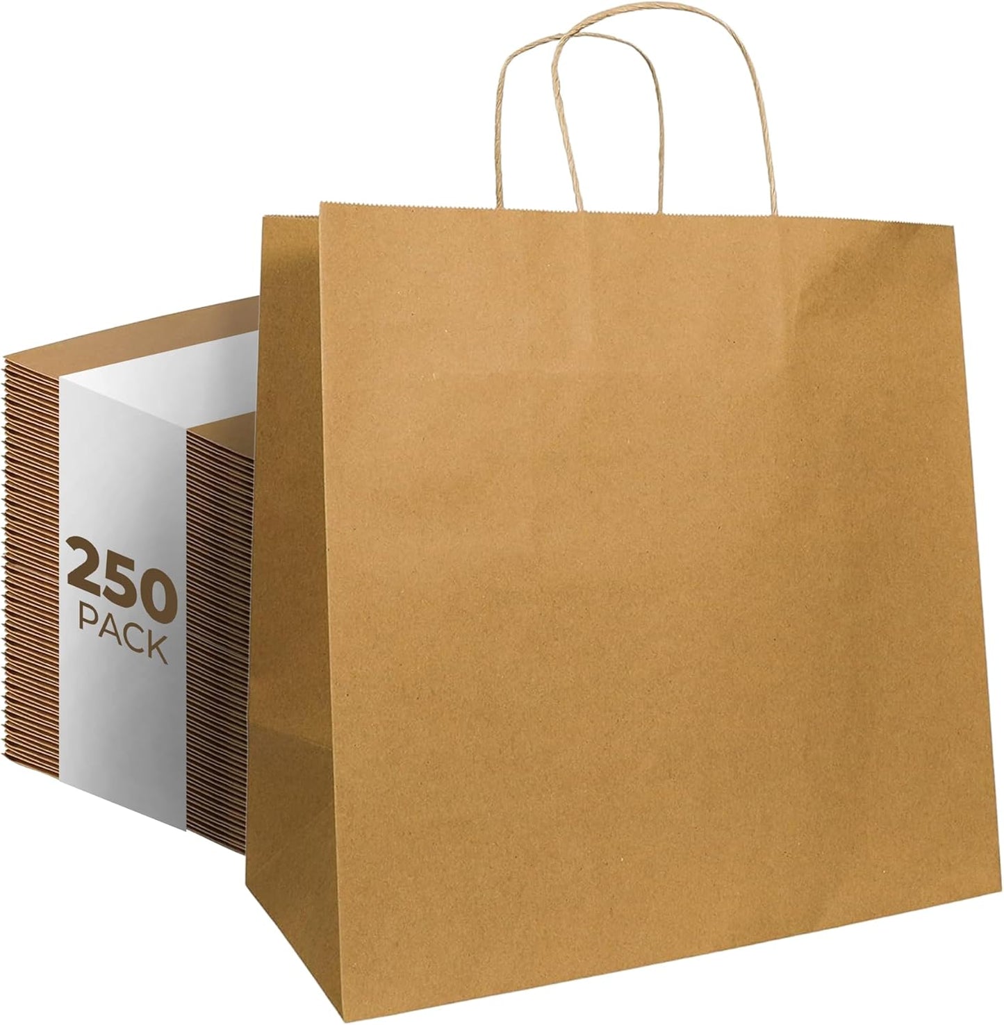 PTP BAGS Natural Jr. Mart Bags - Heavy-Duty Brown Paper Bags