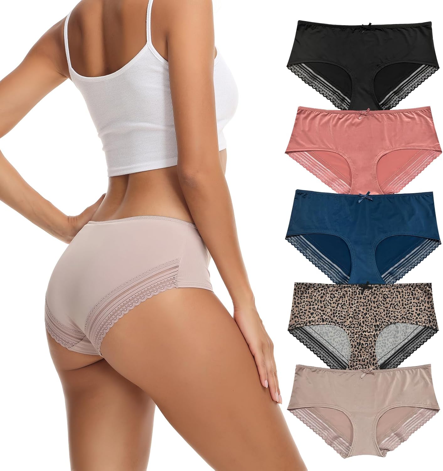 ADOVAKKER Women's Low Rise Micro Smooth Breathable Briefs