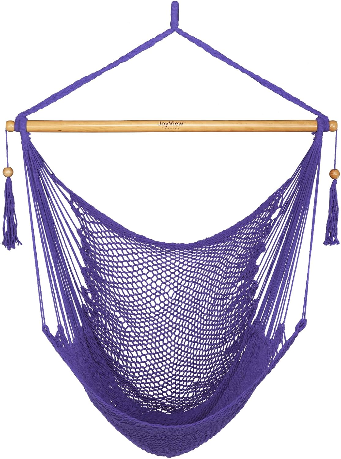 JoyView Hammock Chair with Spreader Bar for Indoor Outdoor Use
