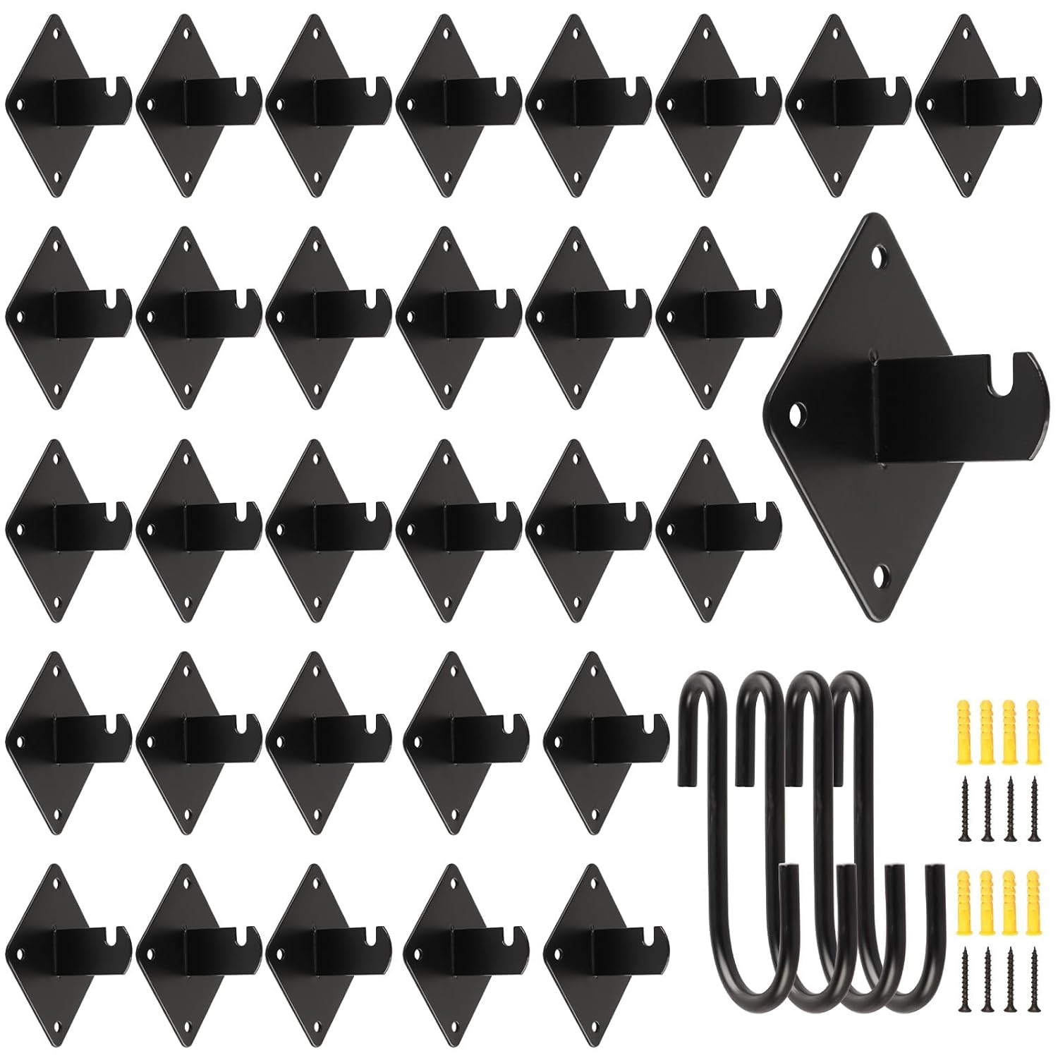 Gridwall Mount Brackets Black for Heavy-Duty Display Needs