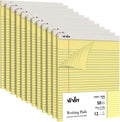 ViVin Legal Pads 8.5 x 11 in 12 Pack - Compact 600 Sheets