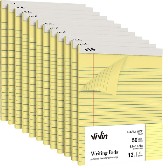 ViVin Legal Pads - Premium Quality Wide Ruled Notepads