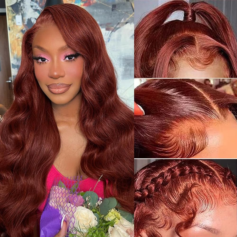 Reddish Brown Lace Front Wigs Human Hair for Stunning Looks