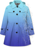 Girls Lightweight Waterproof Hooded Trench Coat Raincoat - Cute Dress