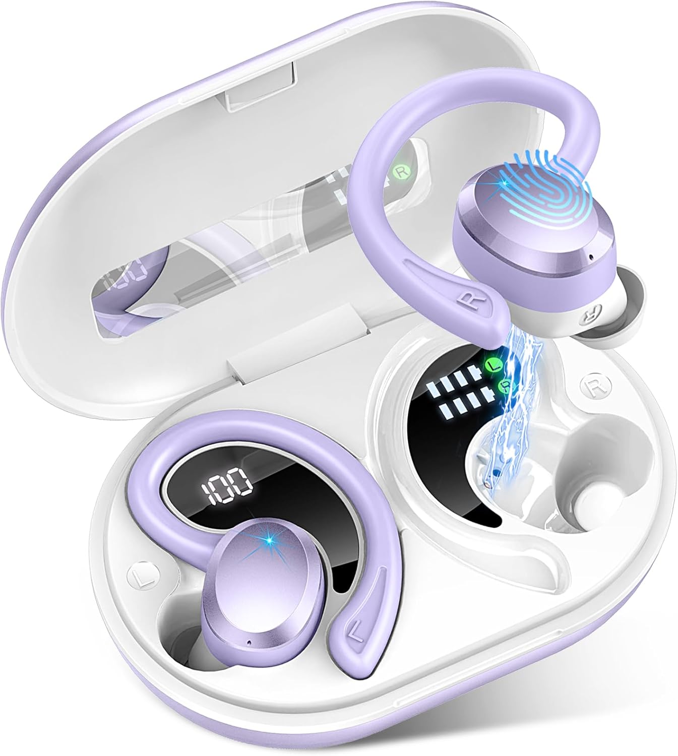 Wireless Earbud Bluetooth 5.4 Headphones for Sport and Workout