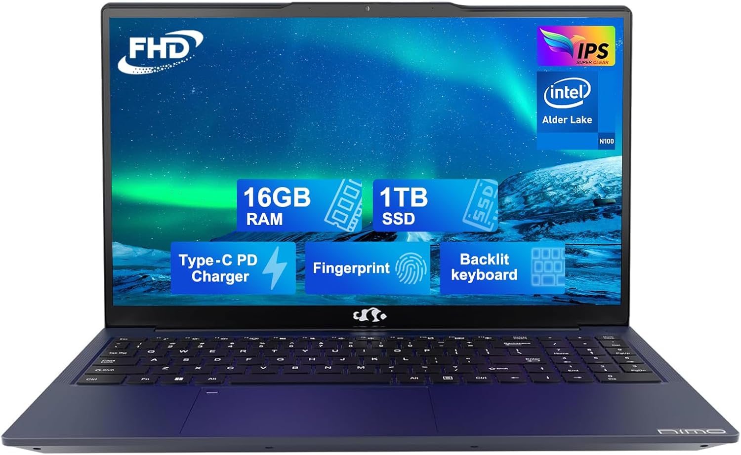 NIMO 15.6 FHD Laptop with 16GB RAM and 1TB SSD for Performance
