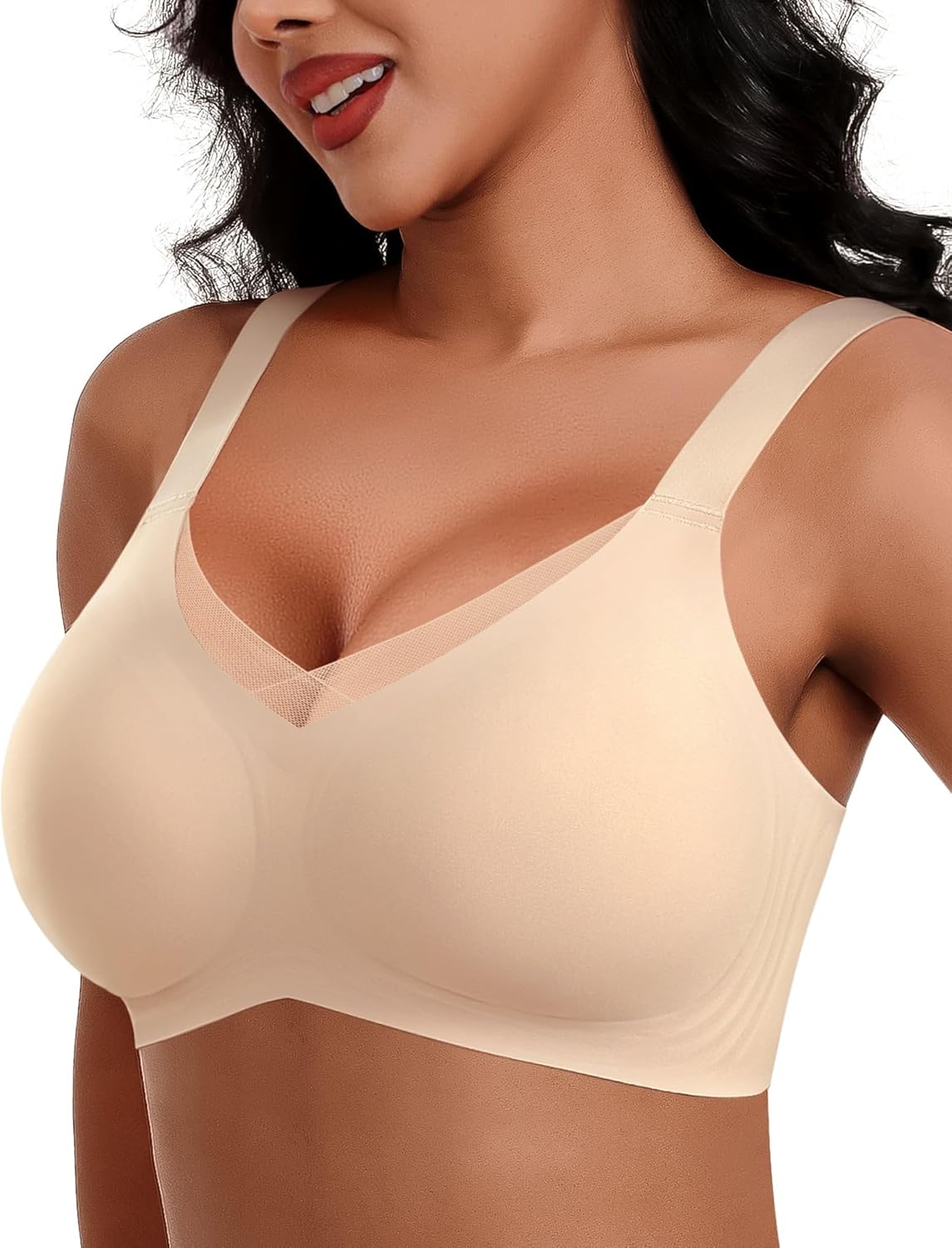 Seamless Mesh Lace Bras for Women with Full Coverage Support