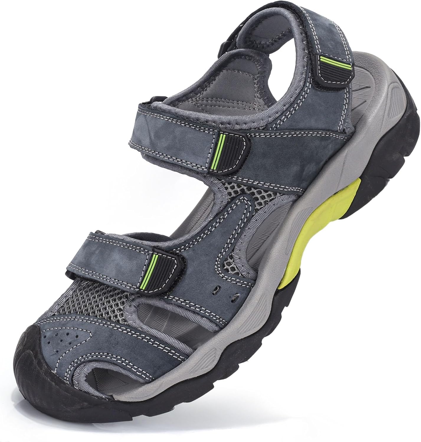 VISIONREAST Mens Leather Sandals for Outdoor Hiking and Sports