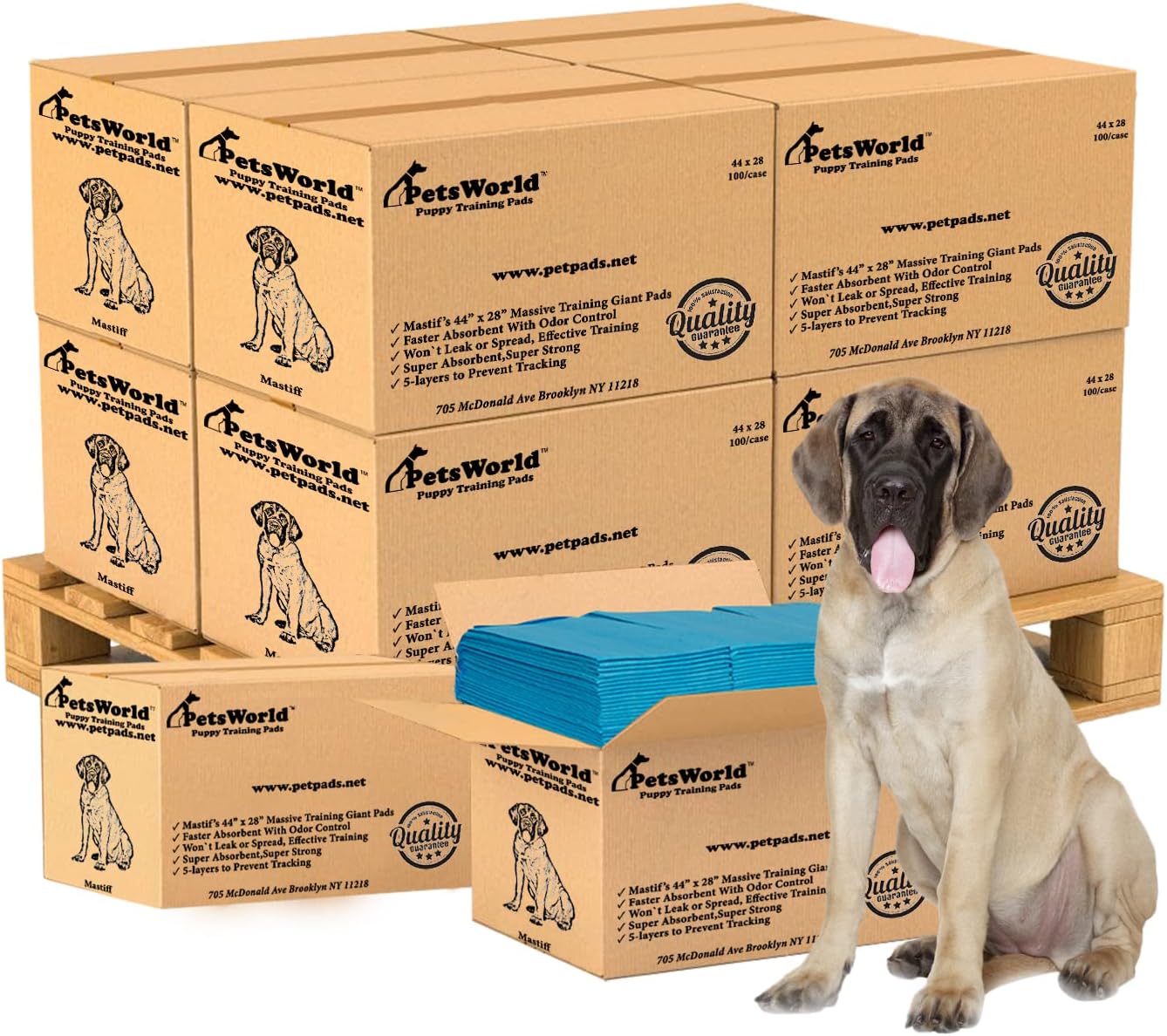 2XL Puppy Pads by PETSWORLD - Ultra-Absorbent & Leak-Proof