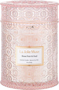 LA JOLIE MUSE Rose Noir & Oud Scented Candle for Home Decor