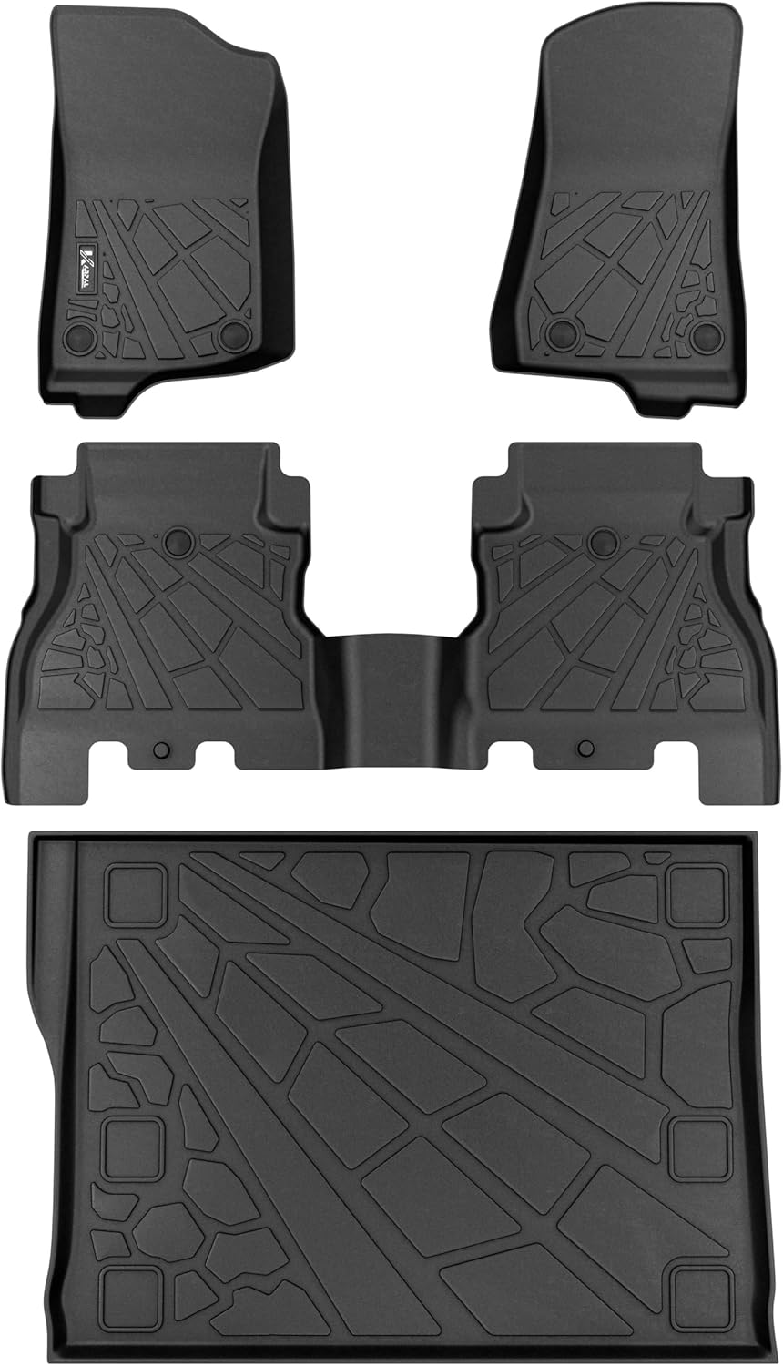 KARPAL Floor Mats Trunk Liner for 2018-2025 Jeep Wrangler JL