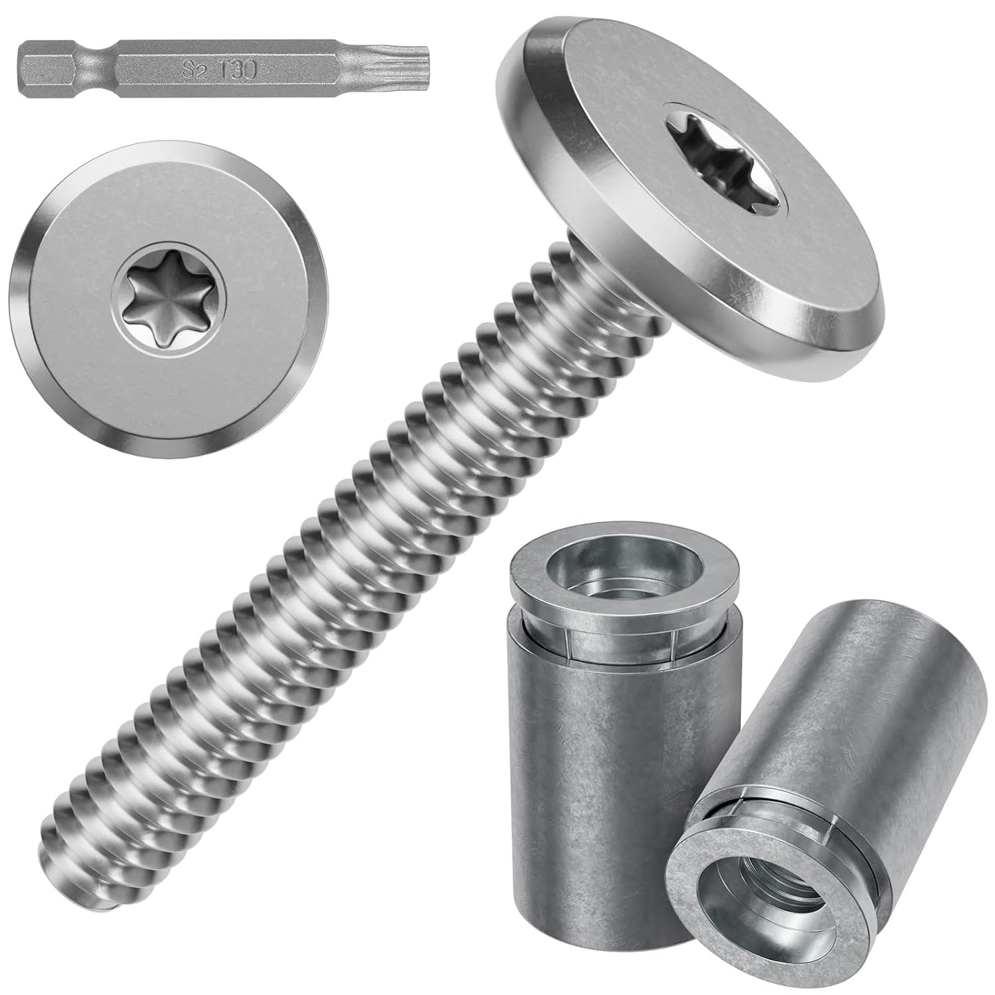 200pcs Hurricane Sidewalk Bolt and Anchor Kit for Storm Shutters