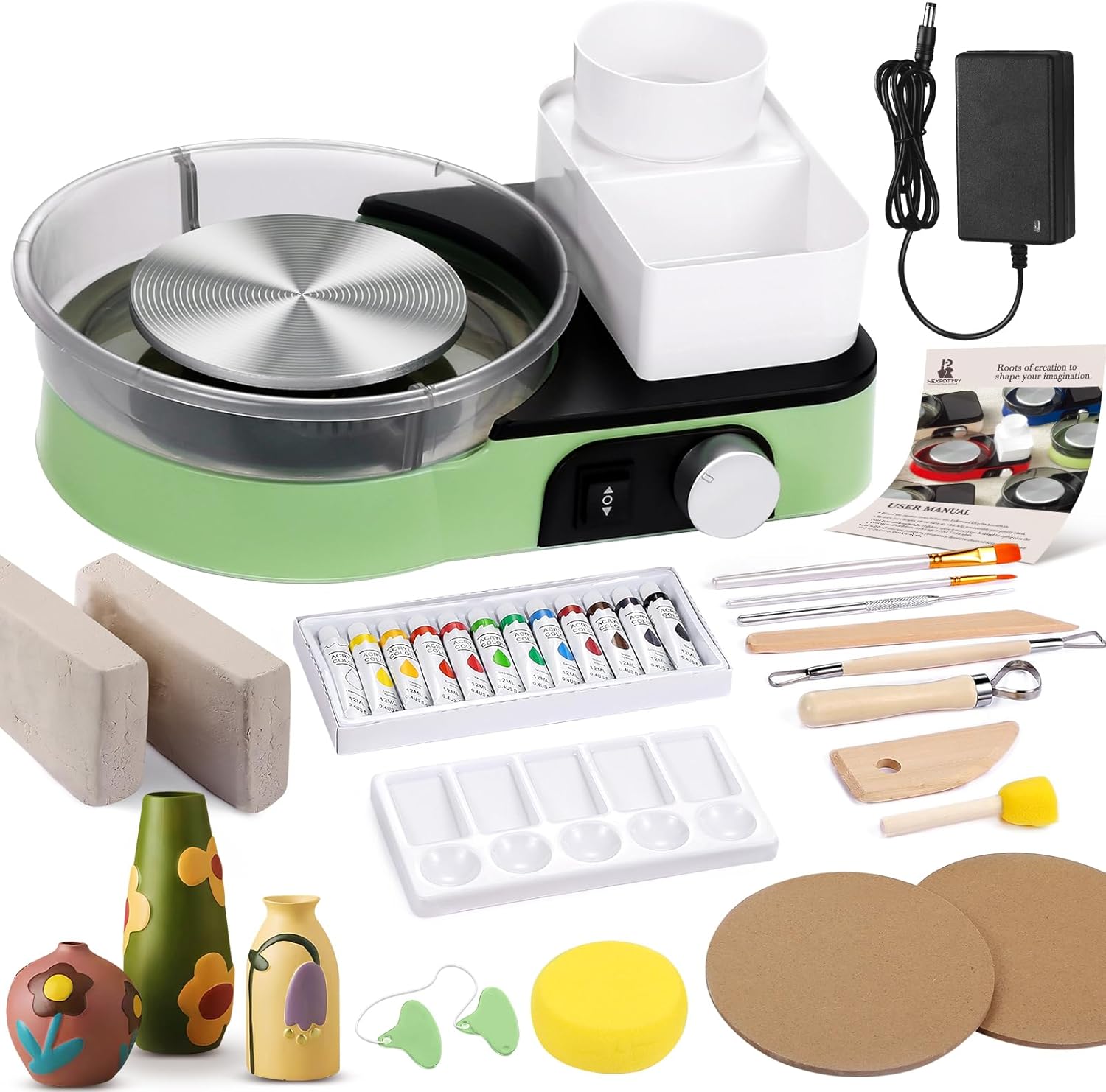 Pottery Wheel for Adults - Complete Kit with Adjustable Speed