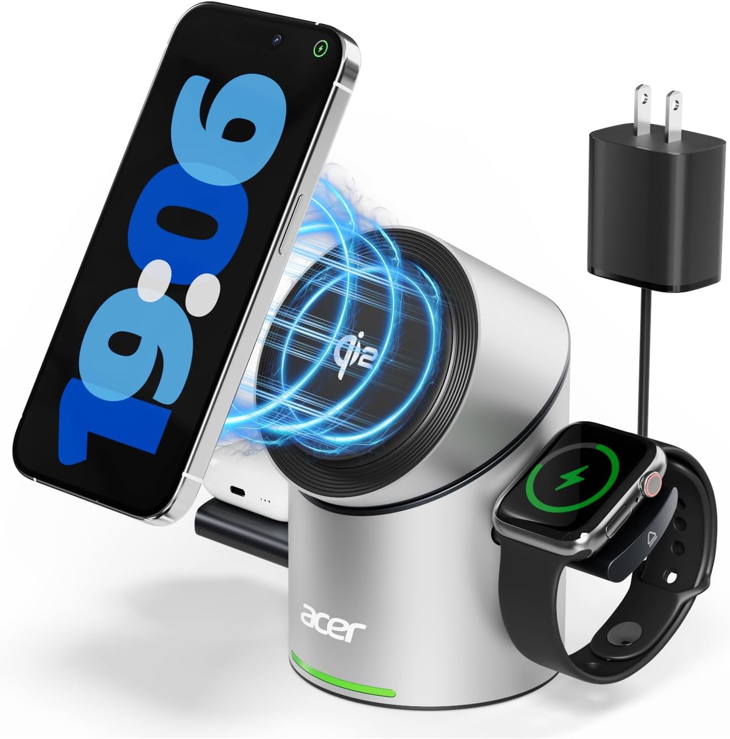 Acer S2 3 in 1 Charging Station for Apple Devices - Qi2 Fast Charge