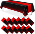 Black and Red Tablecloth Rectangle 54 x108 in - Party