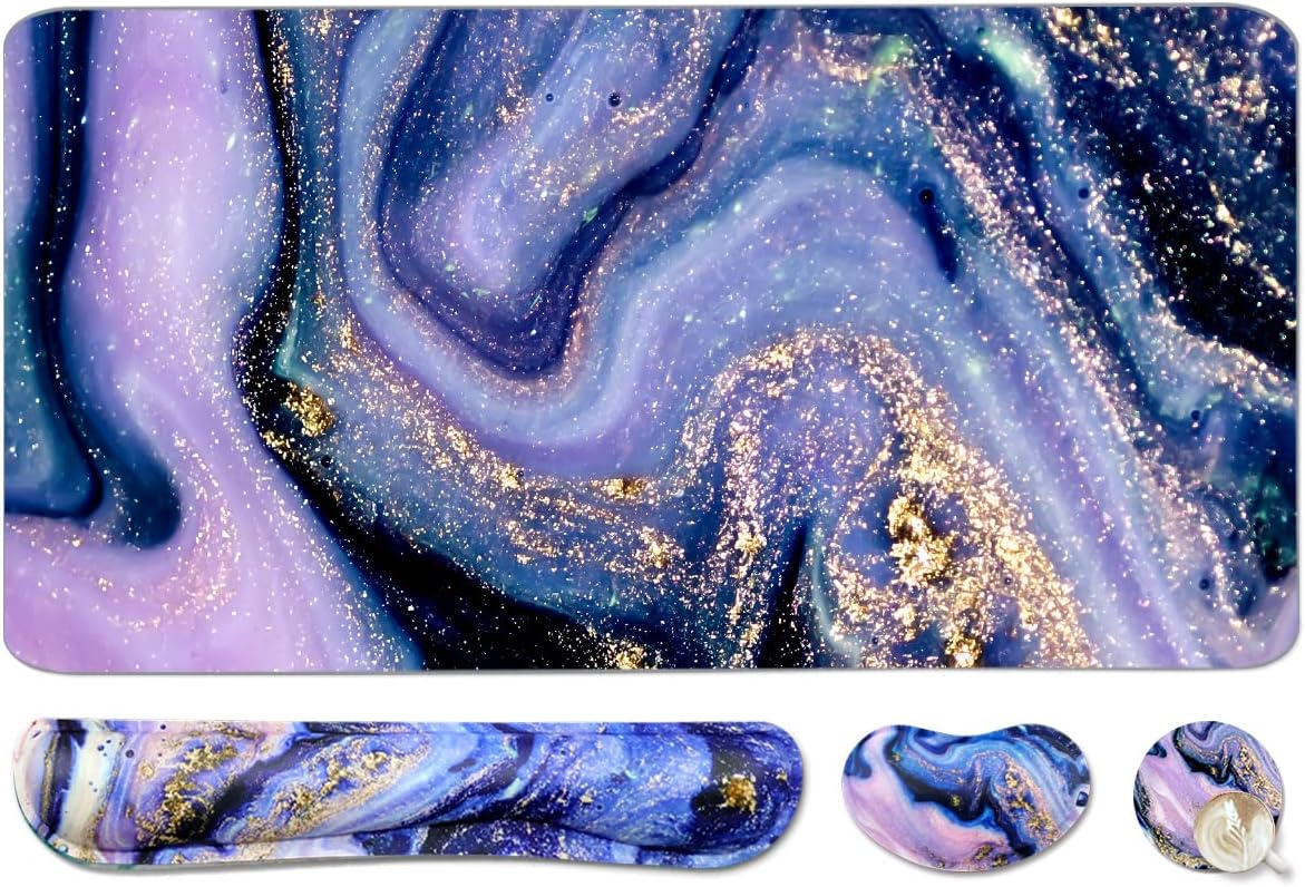 WB WEIRDBEAST Purple Marble Desk Set - Ultimate Comfort & Style