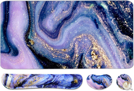 WB WEIRDBEAST Purple Marble Desk Set - Ultimate Comfort & Style