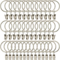 Matte Silver Curtain Rings: 40 Pack, Hassle-Free Drapery Hanging