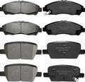 Front & Rear Ceramic Brake Pads Replacement for Buick Enclave & GM